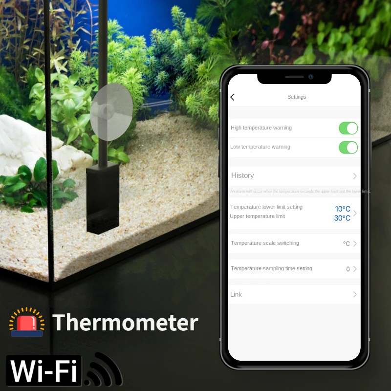 Marine Aquarium Hydrometer - Intelligentes Aquarium WiFi hochpräzises Aquarium Thermometer