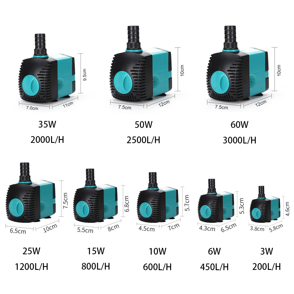 Aquael Filter Fzn - Ultra-leise 3/6/10/15/25/35/50/60 W Tauch Wasser Brunnen