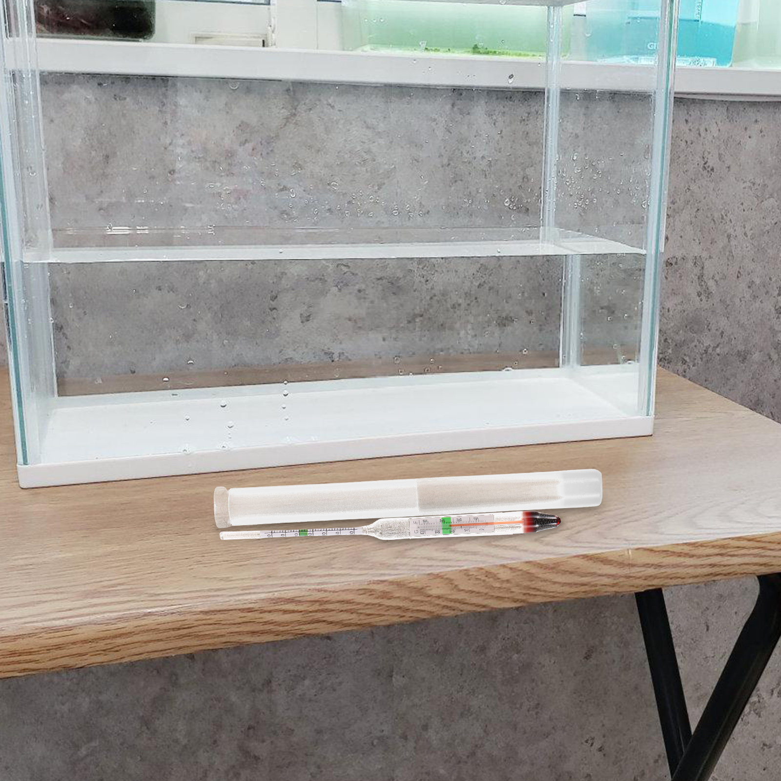 Marine Aquarium Hydrometer - 1 Set Hochpräzises Salinitäts-Hydrometer mit Glaskörper,